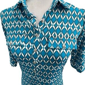 (NWT) Stella & Julie Shirt Dress Geometric Women Size 4